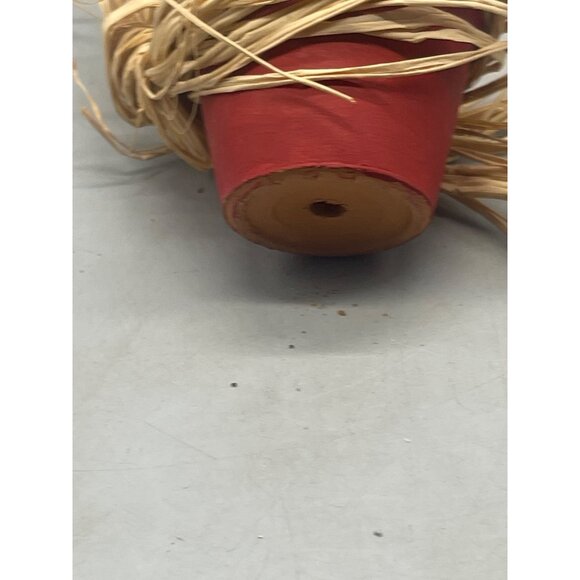 Handmade foe Christmas tree in a pot red gold figurine decor 5" READ - Picture 5 of 5